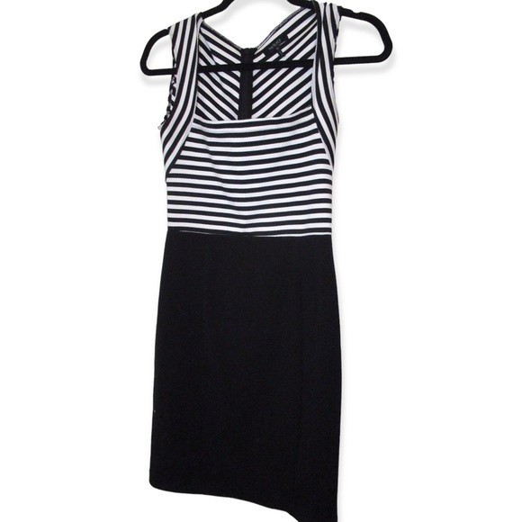 Bobi BLACK Los Angeles Striped Black and White Dress SIze XS - Picture 2 of 6